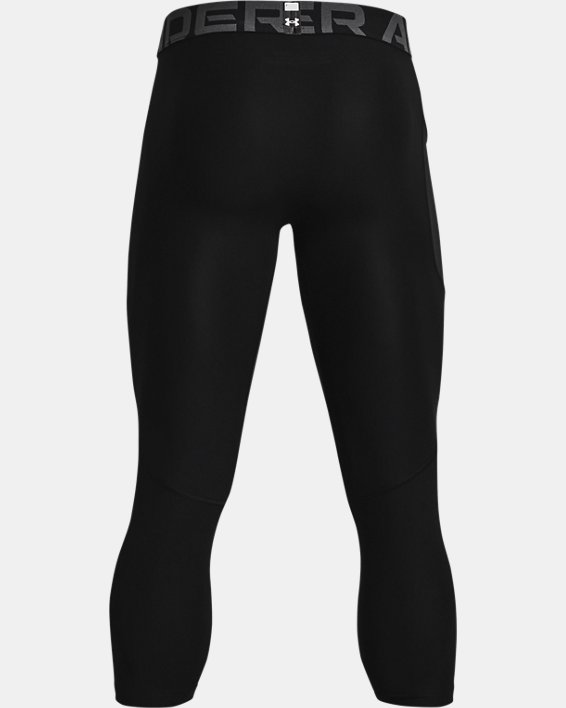 Men's HeatGear® Armour ¾ Leggings, Black, pdpMainDesktop image number 6
